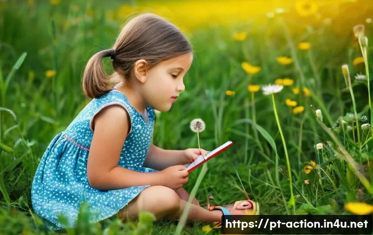 게임 엔진으로 본 액션 어드벤쳐 발전 - **Prompt:** A young girl, around 7 years old, with bright, curious eyes and pigtails, wearing a colo...